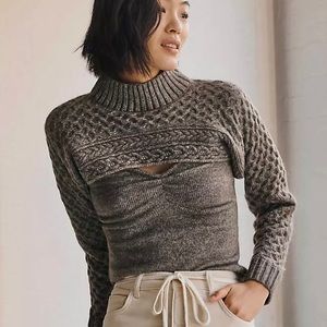 🆕 ASTR Cable-Knit Sweater Shrug 2-pc Set